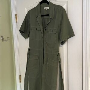 Madewell NWOT Khaki Green Utility Jumpsuit